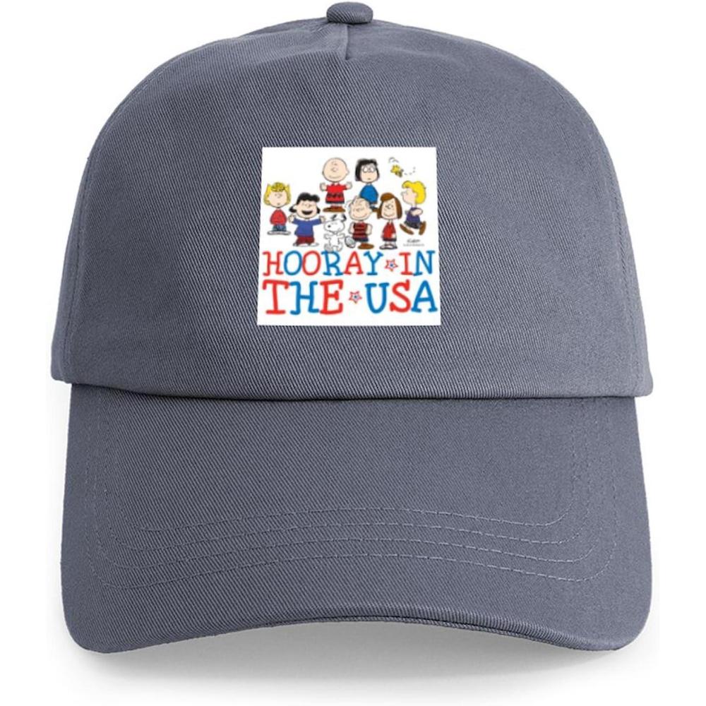 image:imageCafePress Snoopy and Woodstock Mummies Adjustable Baseball CapGray  Hooray in the Usa Cap