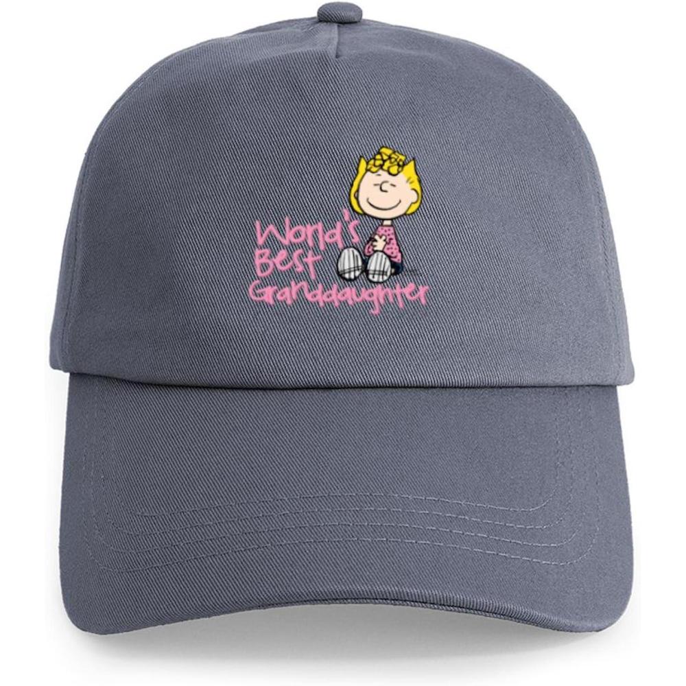 image:imageCafePress Snoopy and Woodstock Mummies Adjustable Baseball CapGray  Worlds Best Granddaughter Cap