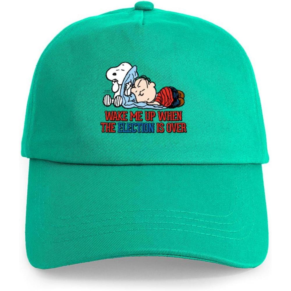 image:imageCafePress Snoopy and Woodstock Mummies Adjustable Baseball CapGreen  Snoopy Wake Me Up Cap