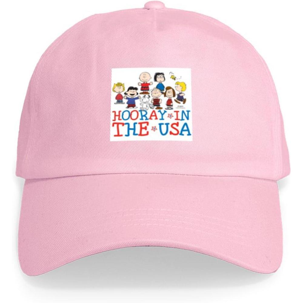 image:imageCafePress Snoopy and Woodstock Mummies Adjustable Baseball CapPink  Hooray in the Usa Cap
