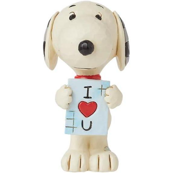 image:imageEnesco Peanuts by Jim Shore Collection Snoopy Holding I Love You Sign Miniature Figurine Resin Hand Crafted Painted Collectible Peanuts Snoopy Mini Figurines Valentine Home Decor Statue 313 Inch