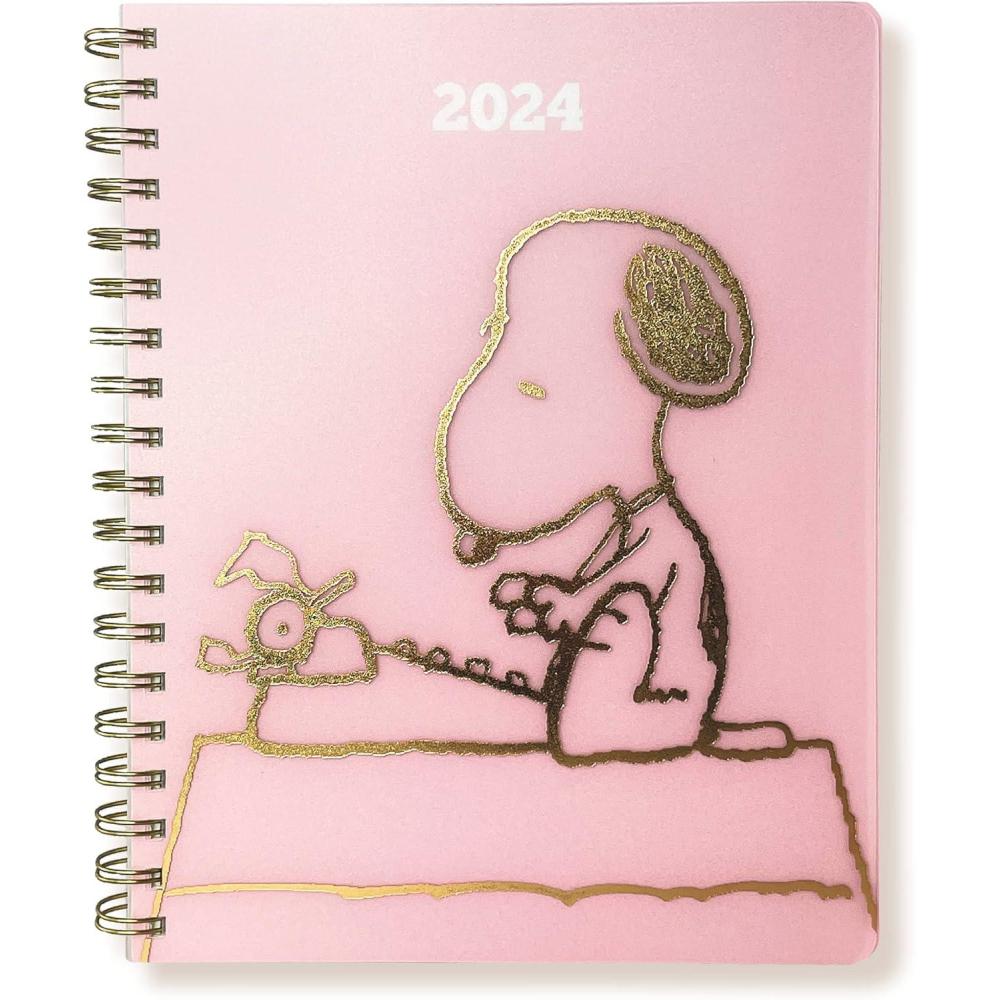 image:imageGraphique 2026 Spiral Vegan Leather Planner  18 Month Organizer July 2025  Dec 2026  Weekly amp Monthly Spreads  ToDo amp Note List  Reminder Stickers  Peanuts  Happiness Is  8 x 10Snoopy Typewriter