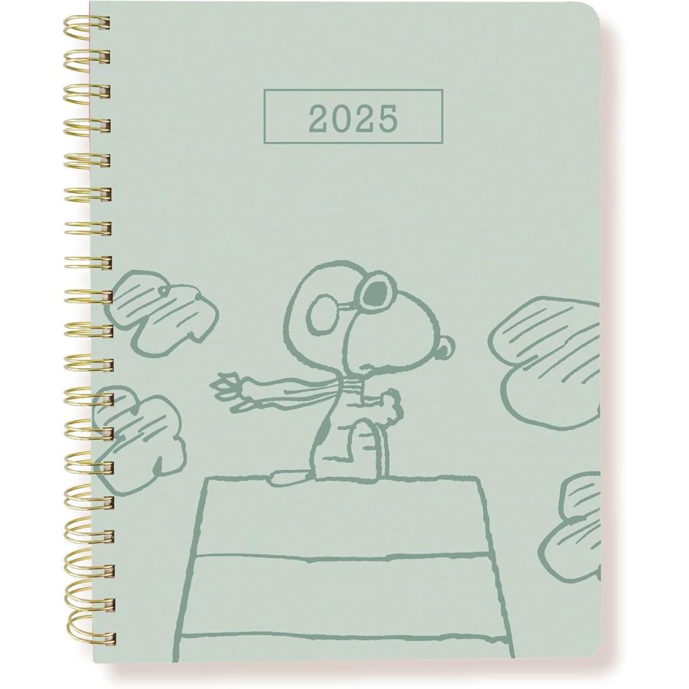 image:imageGraphique 2026 Spiral Vegan Leather Planner  18 Month Organizer July 2025  Dec 2026  Weekly amp Monthly Spreads  ToDo amp Note List  Reminder Stickers  Peanuts  Happiness Is  8 x 10Peanuts