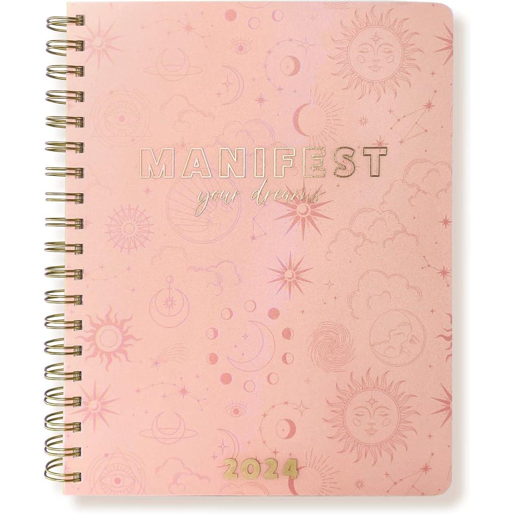 image:imageGraphique 2026 Spiral Vegan Leather Planner  18 Month Organizer July 2025  Dec 2026  Weekly amp Monthly Spreads  ToDo amp Note List  Reminder Stickers  Peanuts  Happiness Is  8 x 10Manifest