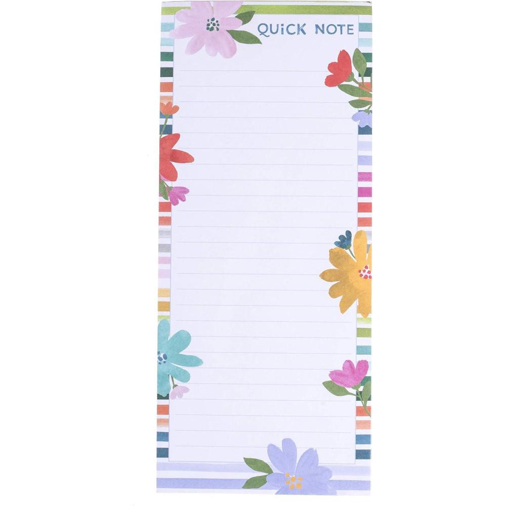 image:imageGraphique Magnetic Notepad  Peanuts Snoopy Bike Grocery and Shopping List  Fun Decorative ToDo List  Perfect House Warming Gifts  100 Tear off Sheets 4 x 925 x 5Flower Power