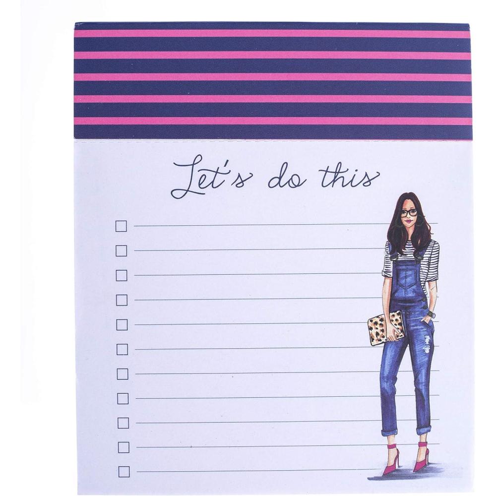 image:imageGraphique Peanuts Gang Jotter Notepad Pad of Paper w 250 Tearable Ruled Pages Featuring Cute Snoopy and Gang Design Great for Kitchen Counters Nightstands Desks and More 45 x 55 x 1Overalls