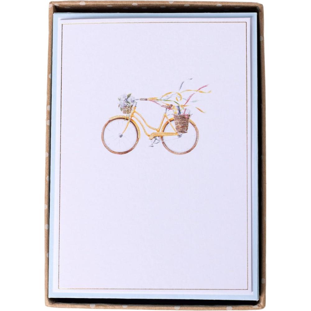 image:imageGraphique Peanuts Typewriter Boxed Notecards 16 Snoopy at Typewriter Cards Embellished with Glitter with Matching Envelopes and Storage Box 325 x 475Watercolor Bike