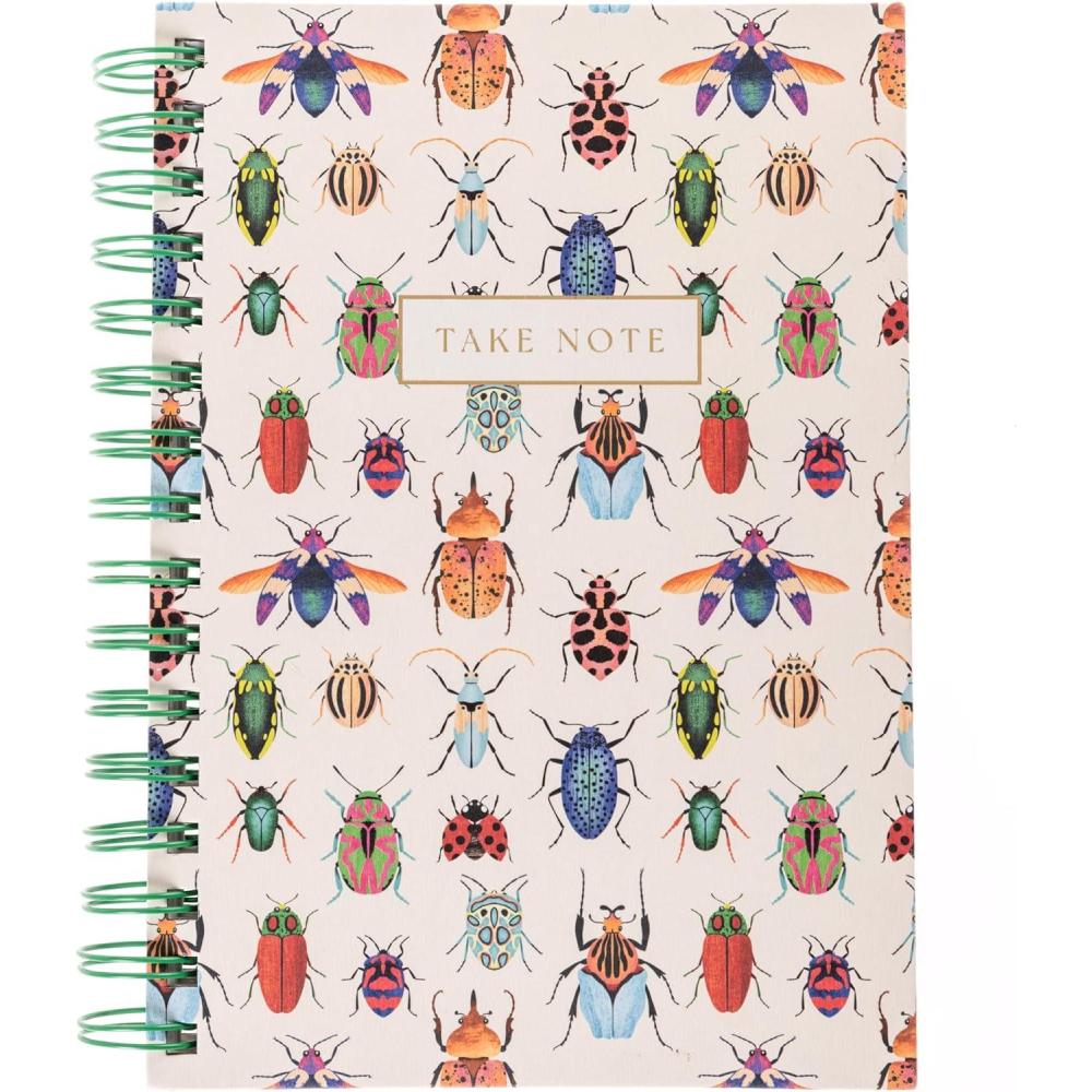 image:imageGraphique Snoopy Hardbound Spiral Journal 160 Ruled Pages Hard Cover Notebook Diary Lists Record Month and Date Premium Paper 6 x 8Beetles