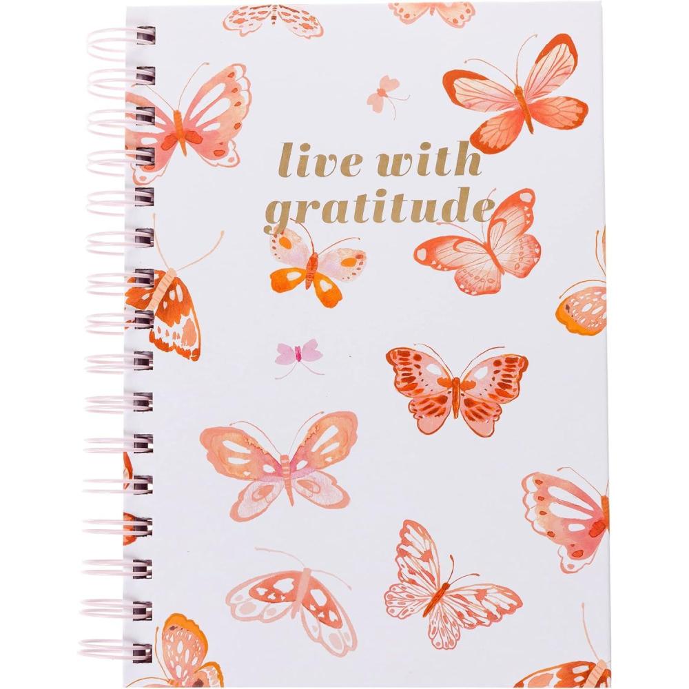 image:imageGraphique Snoopy Hardbound Spiral Journal 160 Ruled Pages Hard Cover Notebook Diary Lists Record Month and Date Premium Paper 6 x 8Butterfly