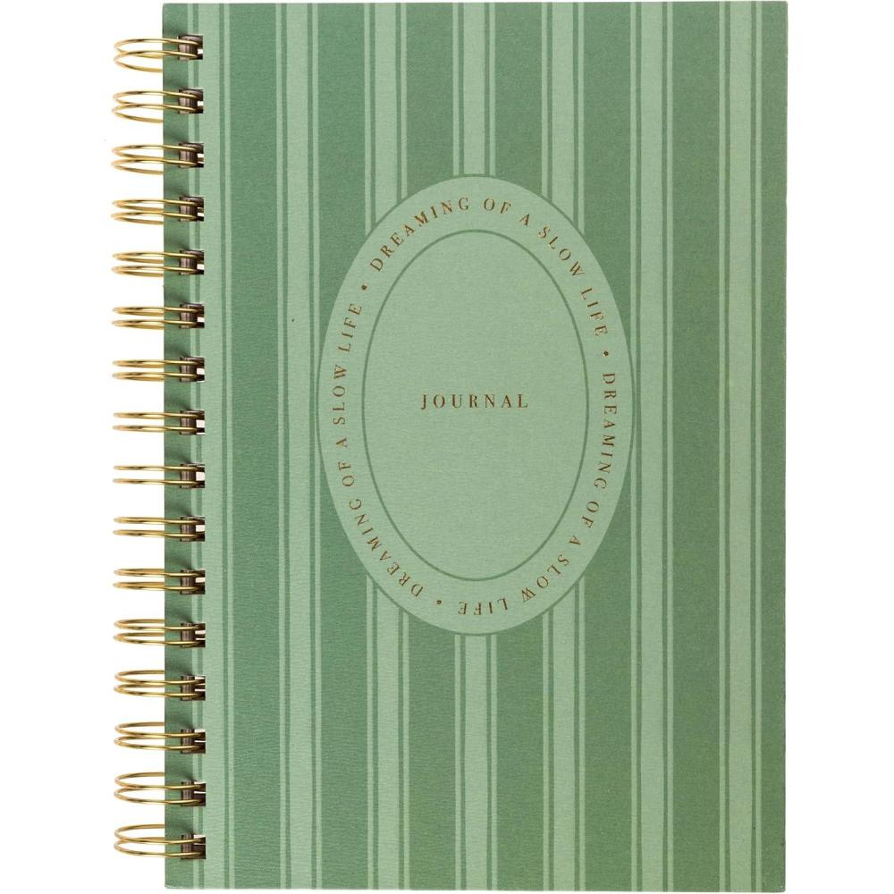 image:imageGraphique Snoopy Hardbound Spiral Journal 160 Ruled Pages Hard Cover Notebook Diary Lists Record Month and Date Premium Paper 6 x 8Cottage Stripe