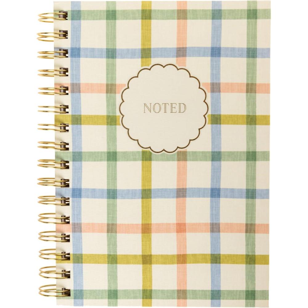 image:imageGraphique Snoopy Hardbound Spiral Journal 160 Ruled Pages Hard Cover Notebook Diary Lists Record Month and Date Premium Paper 6 x 8Plaid