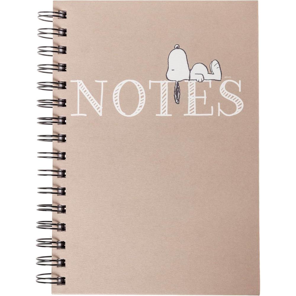 image:imageGraphique Snoopy Hardbound Spiral Journal 160 Ruled Pages Hard Cover Notebook Diary Lists Record Month and Date Premium Paper 6 x 8Snoopy