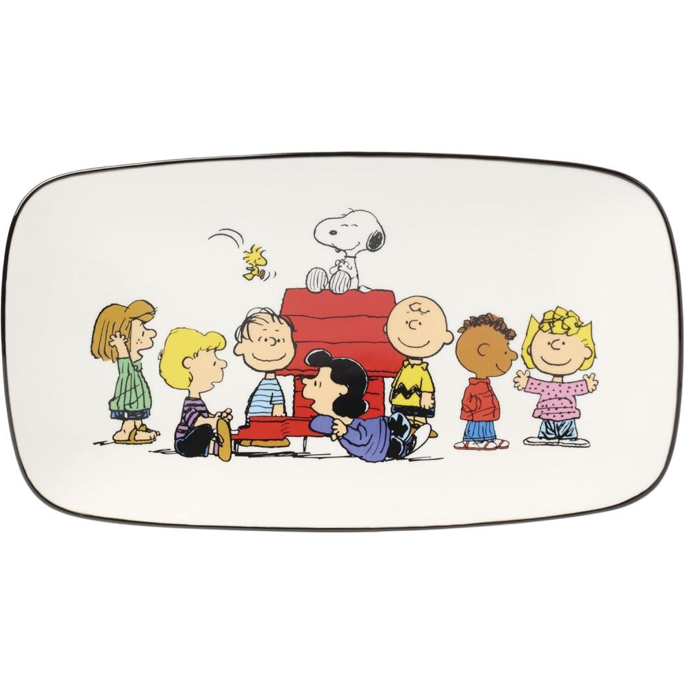 image:imageLenox 897681 Chef Snoopy Figural Utensil Crock 4Piece SetHors dOeuvres Tray