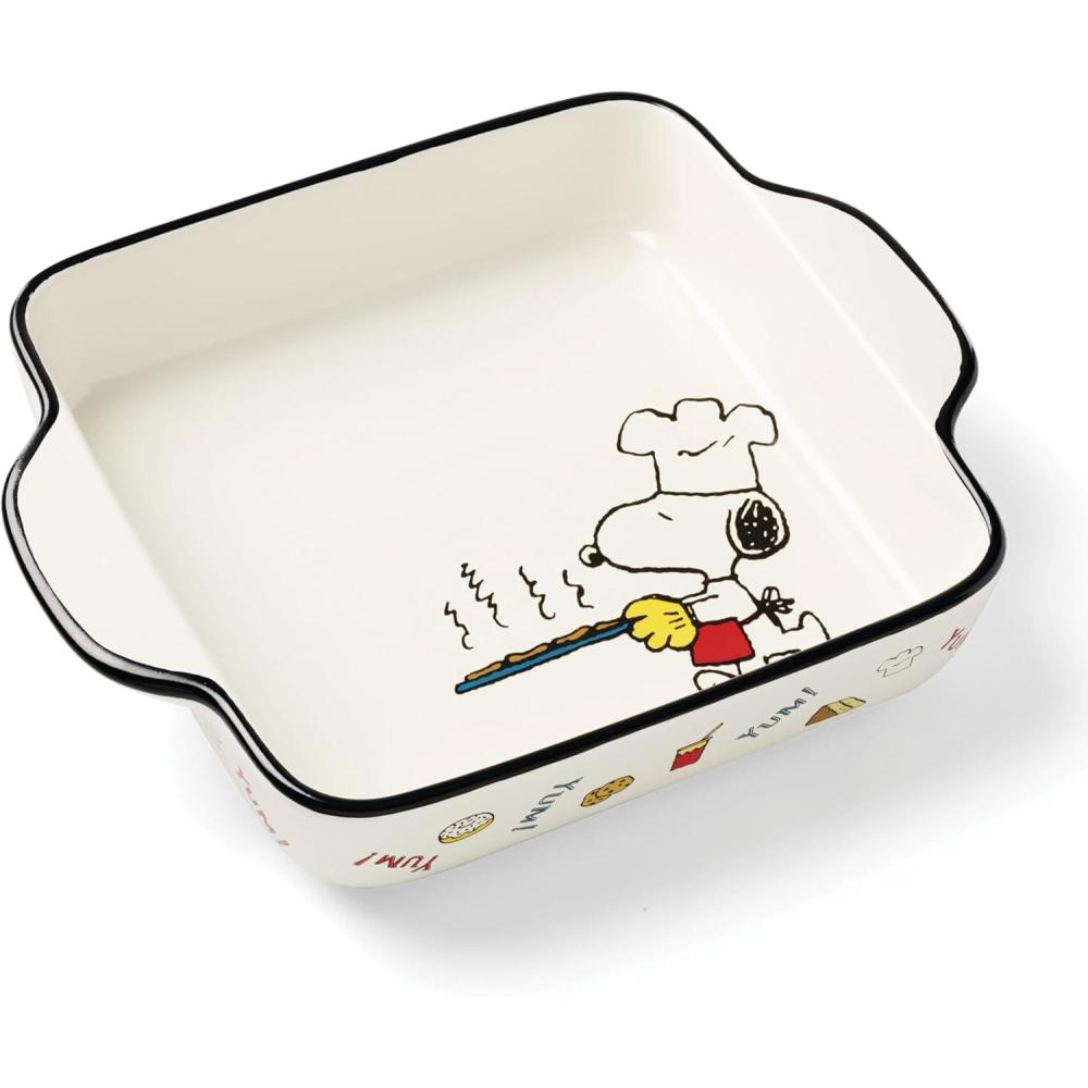 image:imageLenox 897681 Chef Snoopy Figural Utensil Crock 4Piece SetSquare Baker