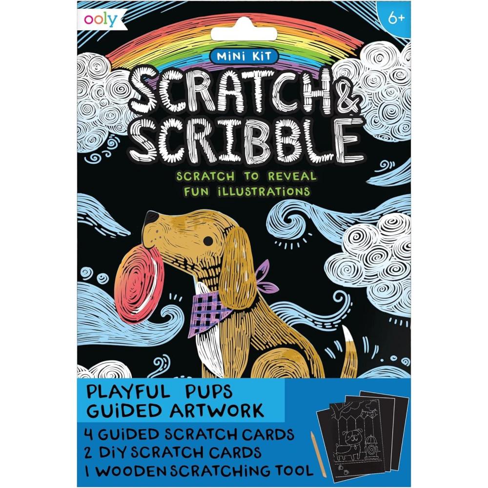 image:imageOoly X Peanuts Scratch Art Kit  12 Cards Featuring Snoopy Woodstock and The Gang Scratch Art Set Gifts for Kids TravelFriendly Craft Kit Scratching Tool IncludedMini Playful Pups