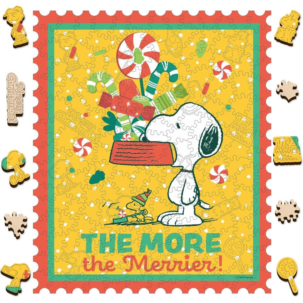 image:imagePeanuts Puzzles for Adults  Charlie Brown Wooden Puzzle 200 Pieces Unique Shaped Jigsaw Puzzles Snoopy Gifts for Women 5MM Thick Officially Licensed Merchandise  Better Together 9 x 128The More the Merrier
