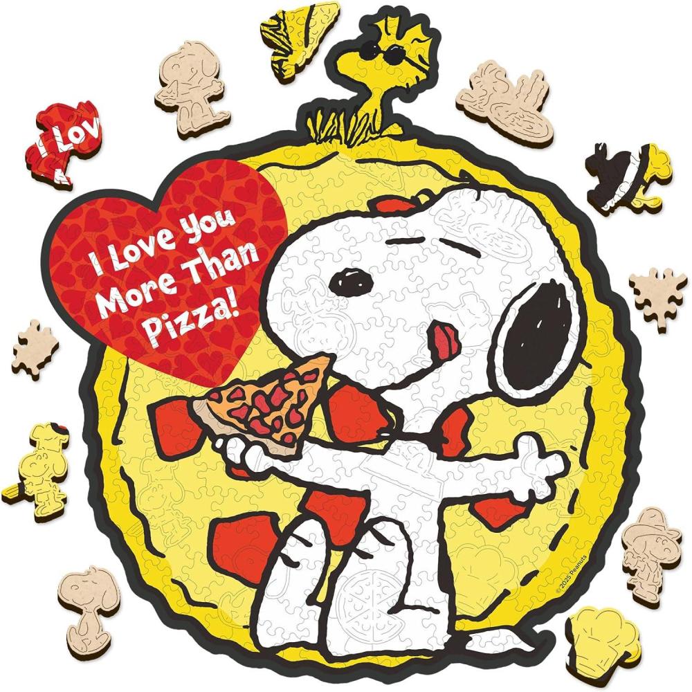image:imagePeanuts Puzzles for Adults  Charlie Brown Wooden Puzzle 200 Pieces Unique Shaped Jigsaw Puzzles Snoopy Gifts for Women 5MM Thick Officially Licensed Merchandise  Better Together 9 x 128One Slice at a Time