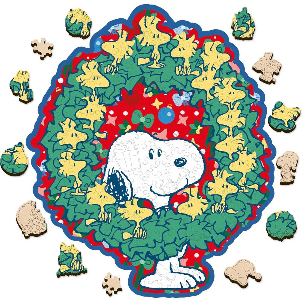 image:imagePeanuts Puzzles for Adults  Charlie Brown Wooden Puzzle 200 Pieces Unique Shaped Jigsaw Puzzles Snoopy Gifts for Women 5MM Thick Officially Licensed Merchandise  Better Together 9 x 128Merry Moments Together