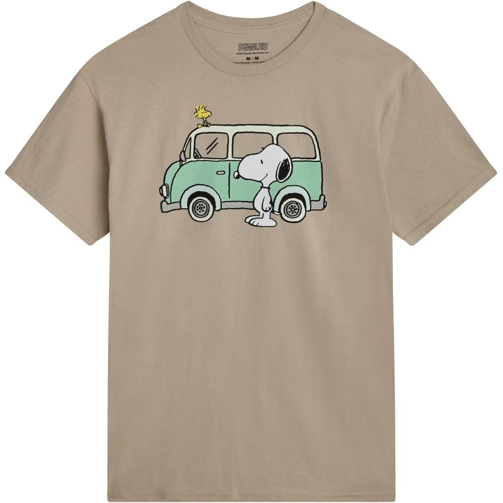 image:imagePeanuts Snoopy Womens and Mens Graphic TShirts  Snoopy All Over Print Crewneck Short Sleeve Unisex Tshirts for AdultsSnoopy Dune