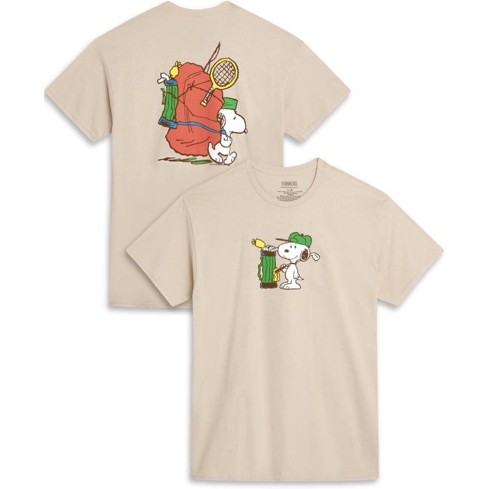 image:imagePeanuts Snoopy Womens and Mens Graphic TShirts  Snoopy All Over Print Crewneck Short Sleeve Unisex Tshirts for AdultsSnoopy Latte