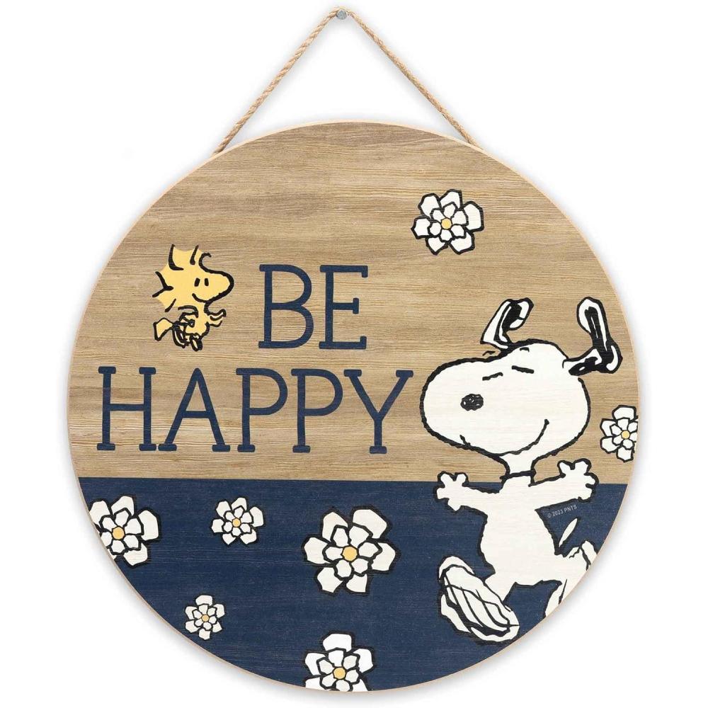 image:imagePeanuts Snoopys Slice Shop Oven Fresh Pizza Hanging Wood Wall Decor  Fun Snoopy Pizza Sign for Kitchen or Dining RoomBlue