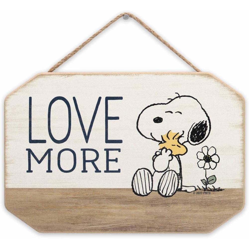 image:imagePeanuts Snoopys Slice Shop Oven Fresh Pizza Hanging Wood Wall Decor  Fun Snoopy Pizza Sign for Kitchen or Dining RoomCream