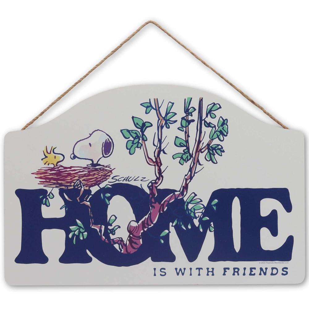 image:imagePeanuts Snoopys Slice Shop Oven Fresh Pizza Hanging Wood Wall Decor  Fun Snoopy Pizza Sign for Kitchen or Dining RoomWhiteNavy