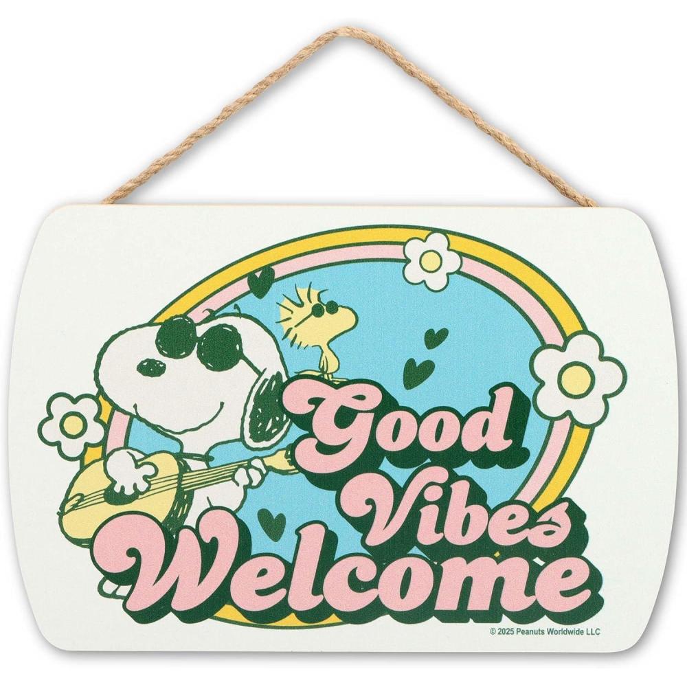 image:imagePeanuts Snoopys Slice Shop Oven Fresh Pizza Hanging Wood Wall Decor  Fun Snoopy Pizza Sign for Kitchen or Dining RoomWhitePink