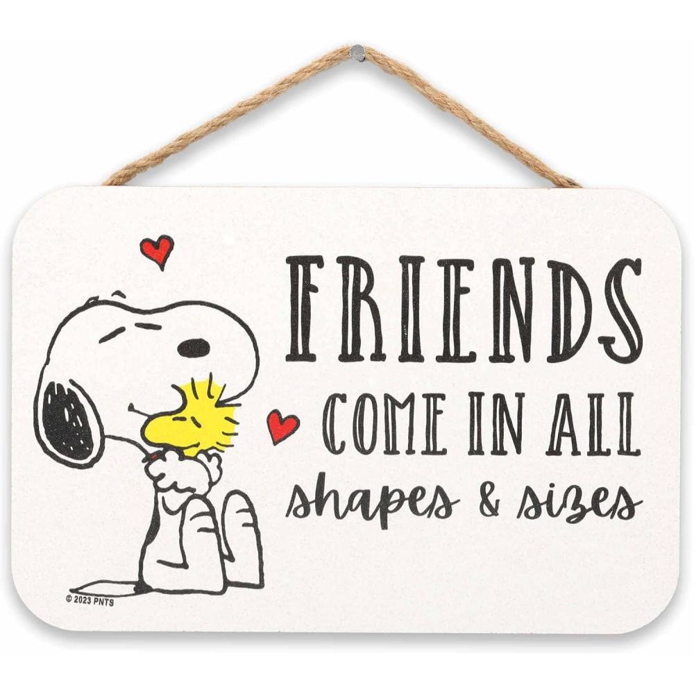 image:imagePeanuts Snoopys Slice Shop Oven Fresh Pizza Hanging Wood Wall Decor  Fun Snoopy Pizza Sign for Kitchen or Dining RoomWhiteYellow