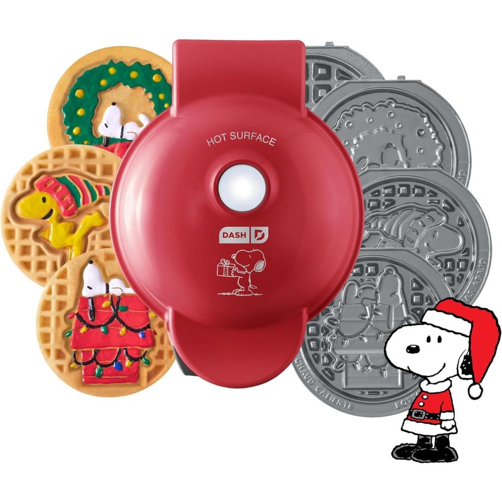image:imagePeanuts x Dash MultiMaker Mini Maker System 4 Plates Joe Cool Flying Ace Beagle Scout WafflePEANUTS HOLIDAY MAKER  4 PLATES