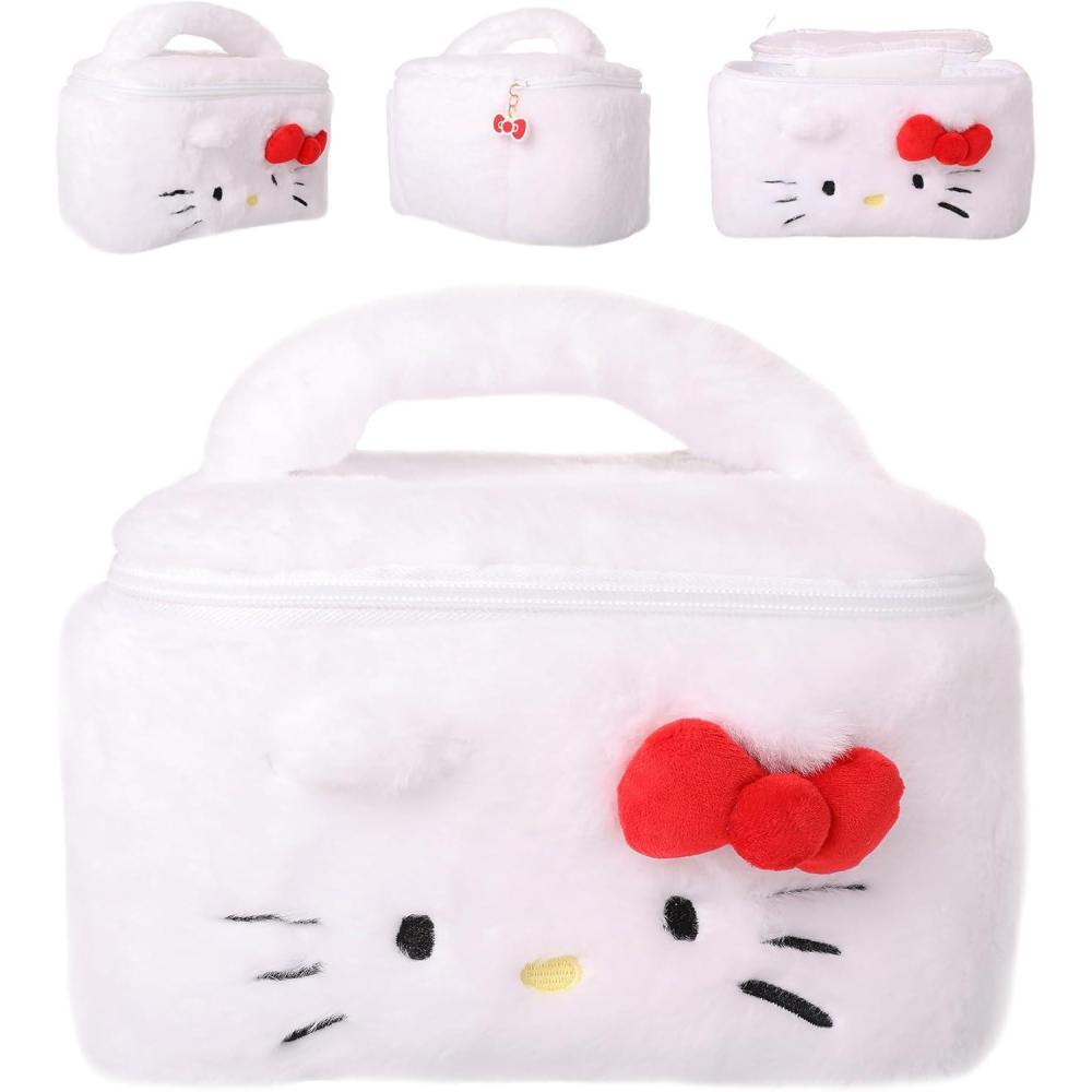 image:imageSALLY ROSE Peanuts Snoopy Pink Make Up Bag Official License Plush Woodstock and Snoopy Cosmetic Bag Valentines Gifts for HerHello Kitty