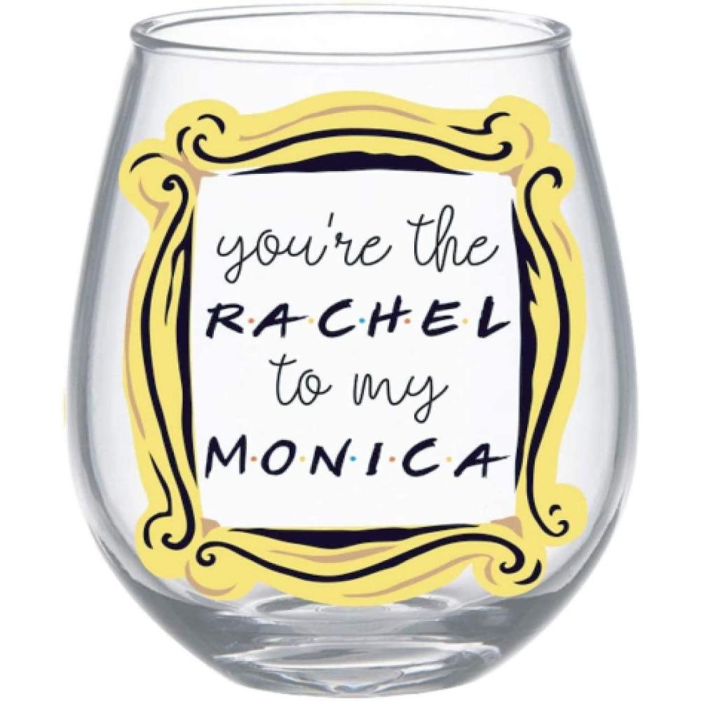 image:imageSilver Buffalo Peanuts Snoopy And Woodstock Chillin Stemless Wine Glass 20 Ounces 1 Count Pack of 1Friends Youre the Rachel