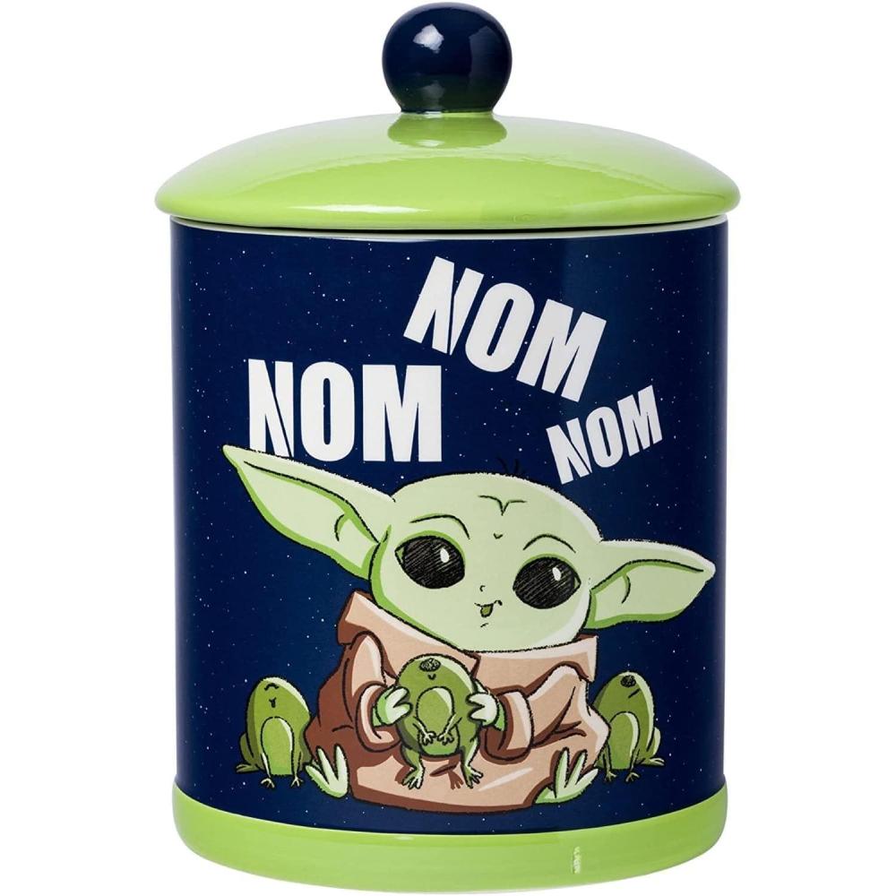 image:imageSilver Buffalo Peanuts Squad Featuring Charlie Brown Snoopy Schroeder Lucy Linus Sally Pigpen Woodstock and Franklin Glass Cookie Snack Candy Jar with Lid SmallThe Mandalorian Baby Yoda Nom Nom Small Ceramic