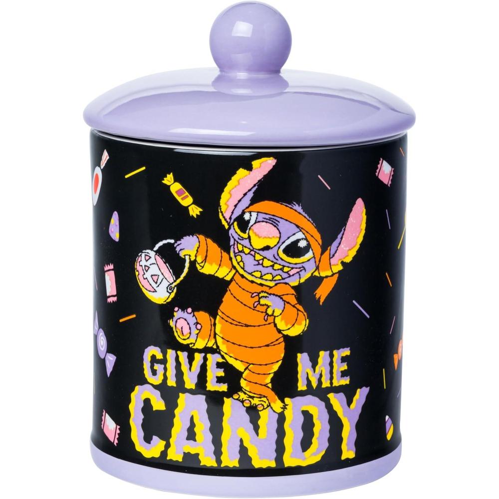 image:imageSilver Buffalo Peanuts Squad Featuring Charlie Brown Snoopy Schroeder Lucy Linus Sally Pigpen Woodstock and Franklin Glass Cookie Snack Candy Jar with Lid SmallLilo and Stitch Halloween Large Ceramic