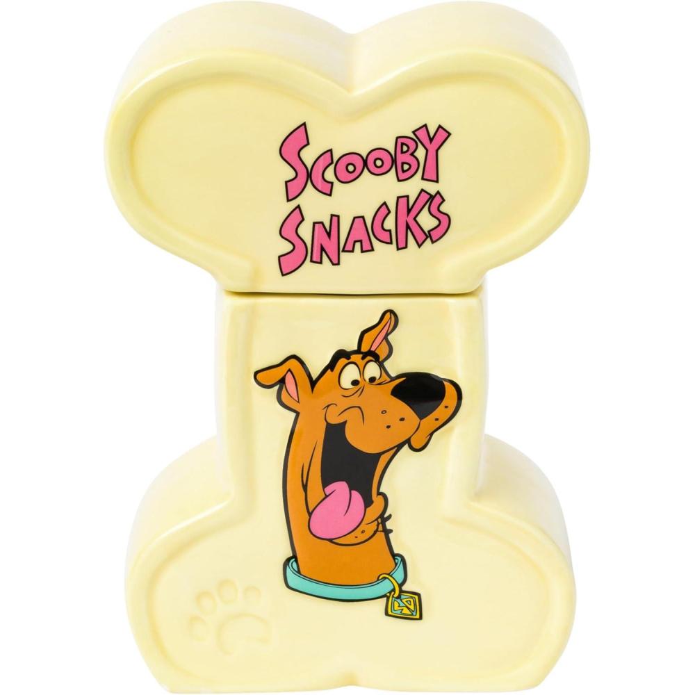 image:imageSilver Buffalo Peanuts Squad Featuring Charlie Brown Snoopy Schroeder Lucy Linus Sally Pigpen Woodstock and Franklin Glass Cookie Snack Candy Jar with Lid SmallScooby Doo Scooby Snacks Small Ceramic Sculpted
