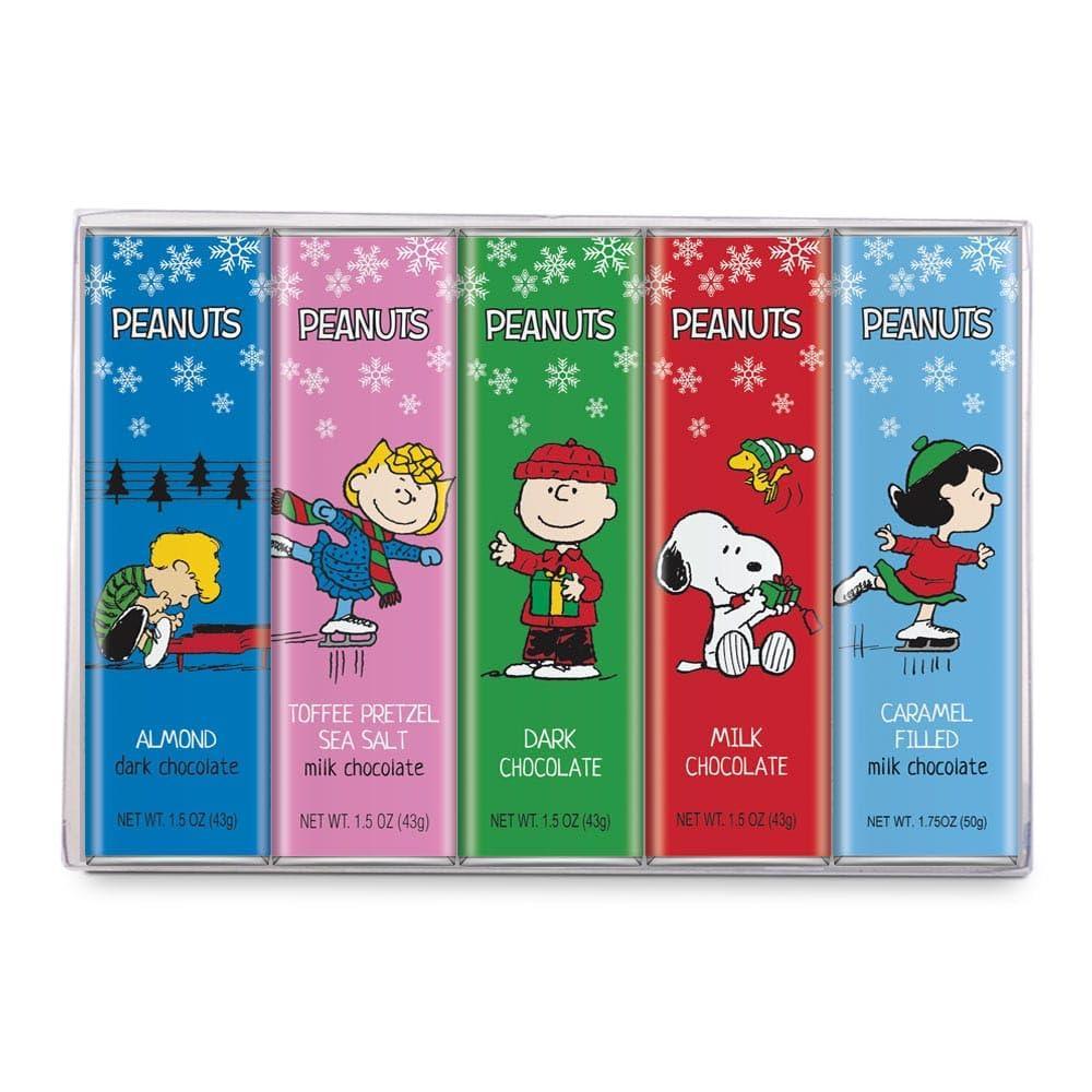 image:imageSnoopy Chocolate Variety Gift Box 5 Gourmet Belgian Chocolate Bars 15oz EachChristmas