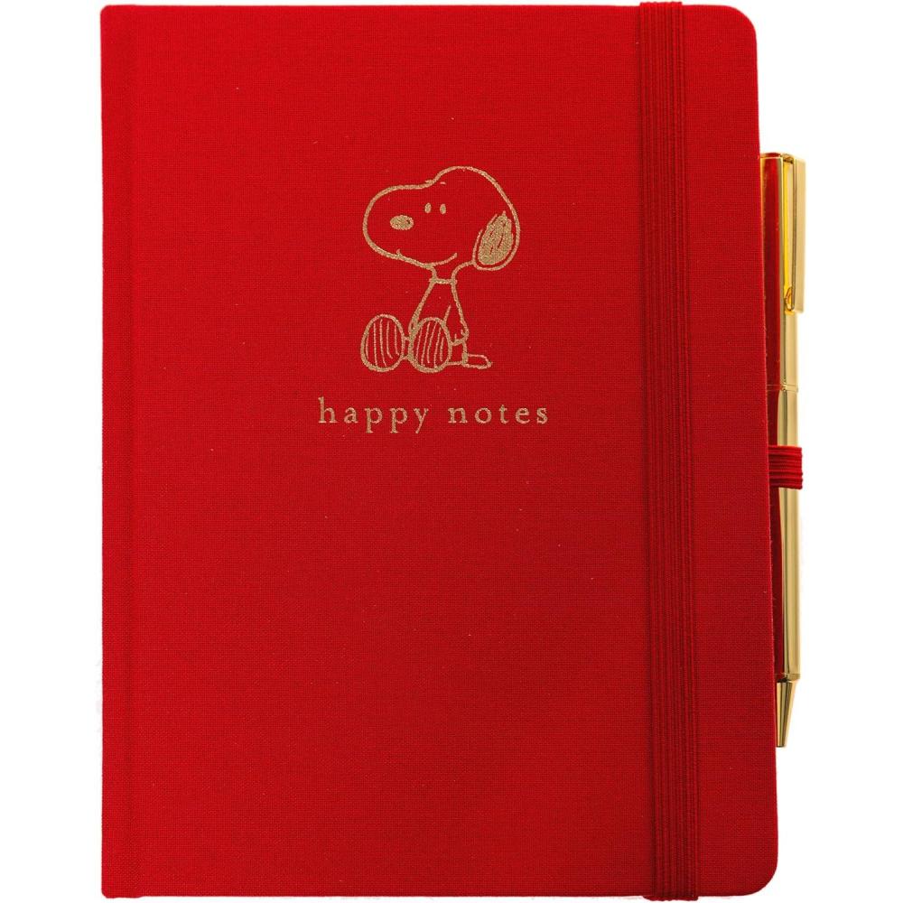 image:imageSnoopy Lined Journal Plus Pen by Graphique Luxe Collection Hardcover Diary Notebook for Writing Gold Foil Embossing 160 Pages 6 x 8Snoopy