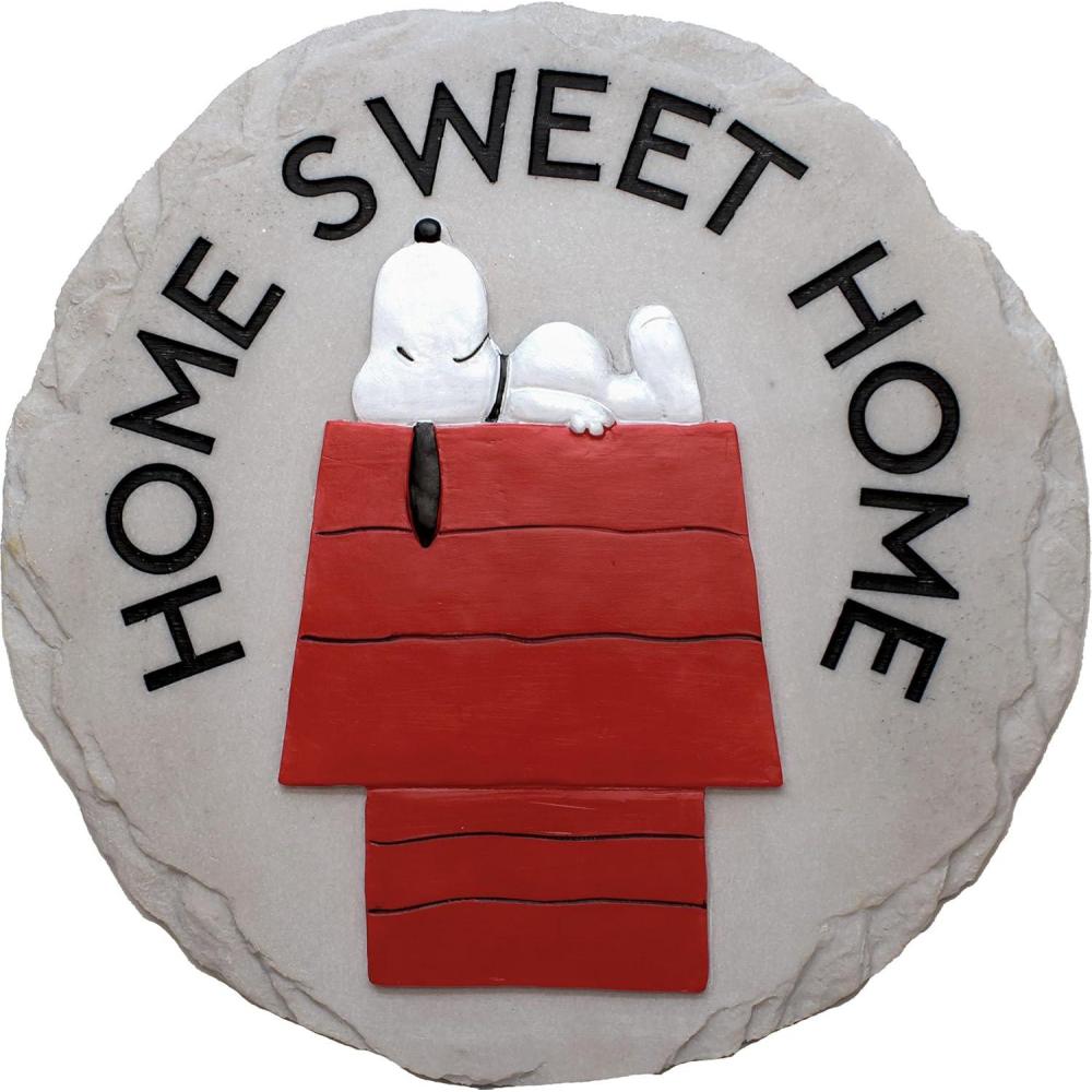 image:imageSpoontiques  Peanuts Home Stepping Stone  Decorative Garden Stone for Yard Patio Garden or Walkway  Outdoor or Indoor Home Decor 13447