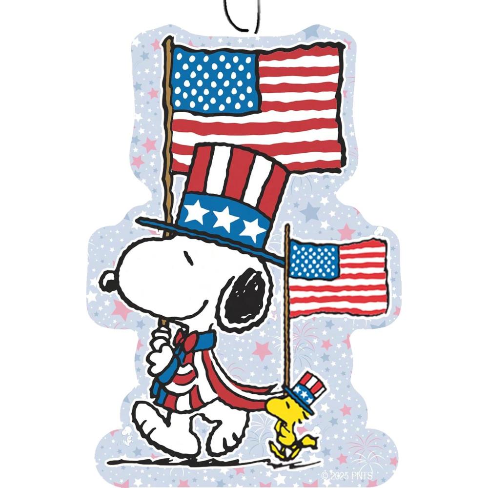 image:imageSpoontiques Peanuts Air Freshener 3pk  Joe Cool Themed Car Interior Accessories amp Essentials Hanging Air Freshener for Cars amp Trucks LongLasting Fragrance New Car ScentPeanuts July 4th