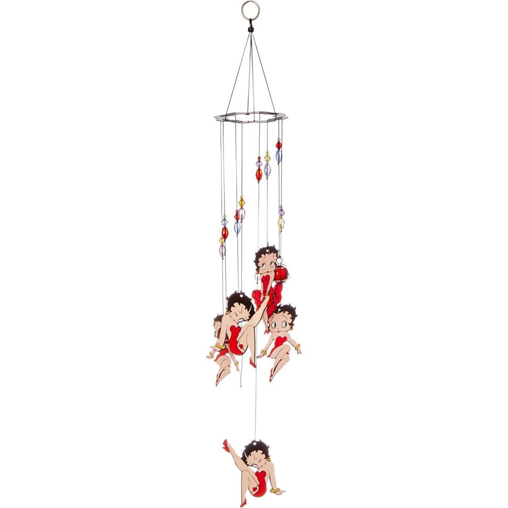 image:imageSpoontiques Peanuts Wind Chime  Outdoor Garden Dcor  Decorative Chimes for Yard Garden Backyard and Patio DecorationBetty Boop Metal