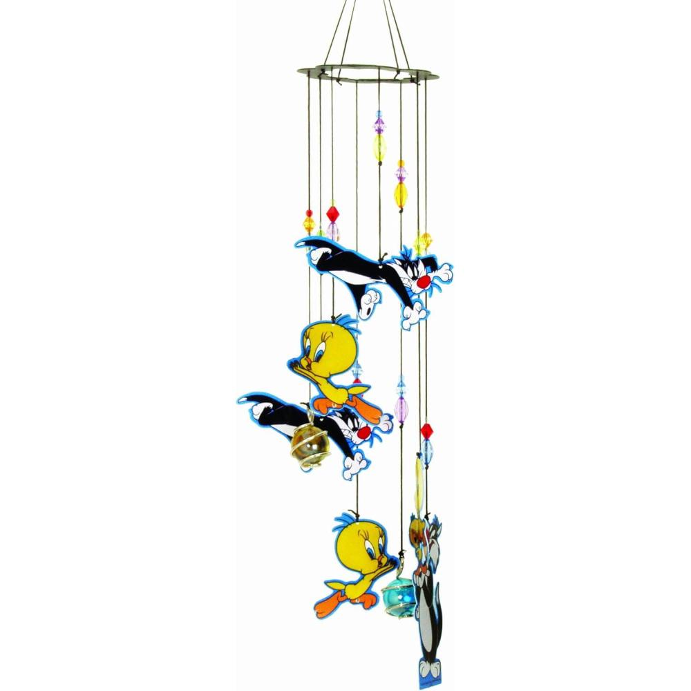 image:imageSpoontiques Peanuts Wind Chime  Outdoor Garden Dcor  Decorative Chimes for Yard Garden Backyard and Patio DecorationLooney Tunes Metal