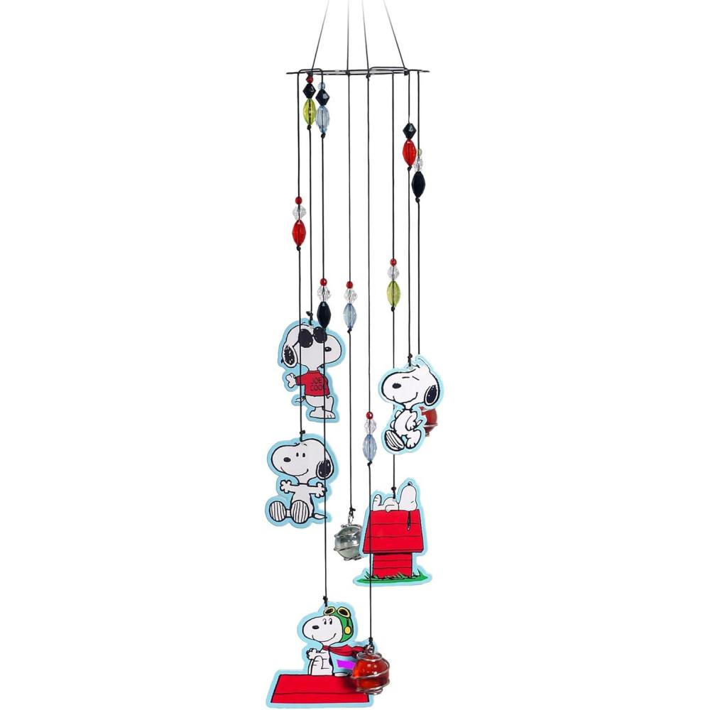 image:imageSpoontiques Peanuts Wind Chime  Outdoor Garden Dcor  Decorative Chimes for Yard Garden Backyard and Patio DecorationPeanuts Snoopy
