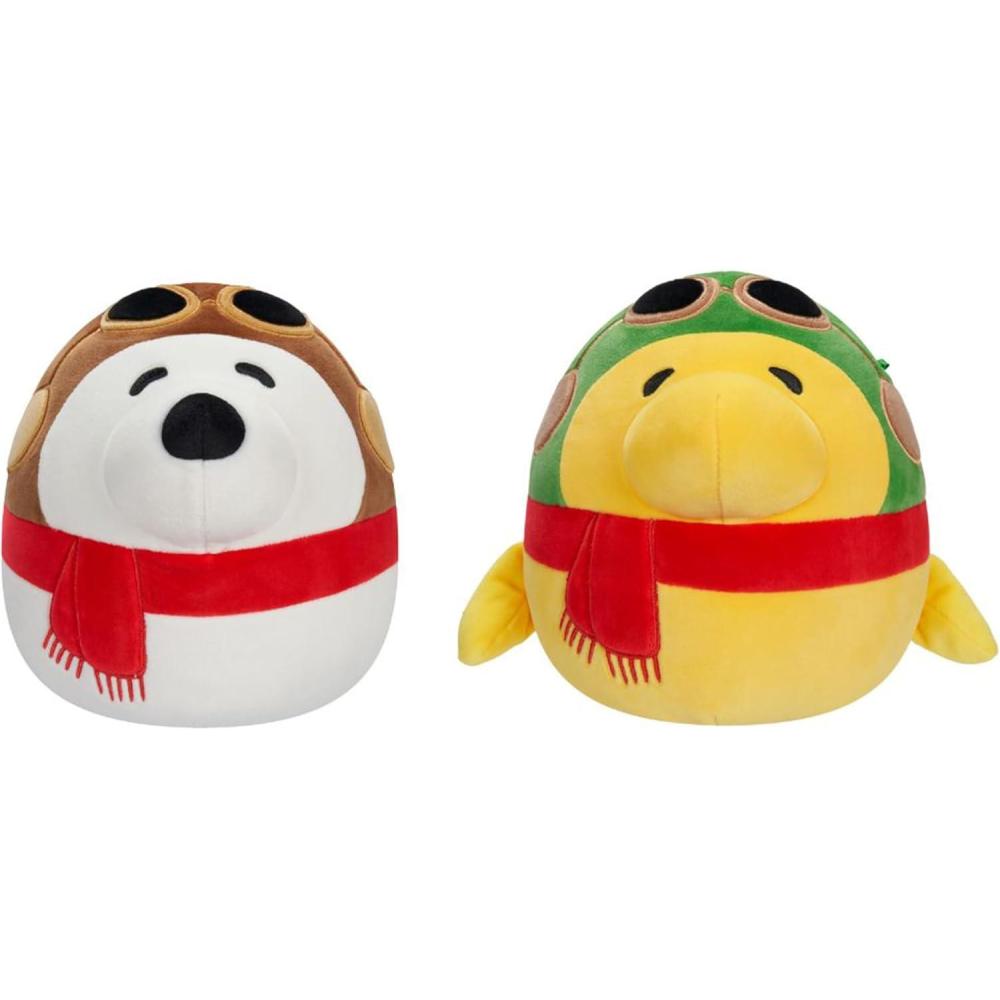 image:imageSquishmallows Original Peanuts 8Inch Aviator Snoopy and Aviator Woodstock 2Pack Plush  Little Ultrasoft Official Jazwares Plush  Amazon Exclusive