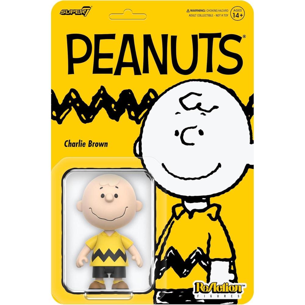 image:imageSuper7 Peanuts Franklin Reaction Figure  375 Peanuts Action Figure Classic Cartoon Collectibles and Retro ToysCharlie Brown