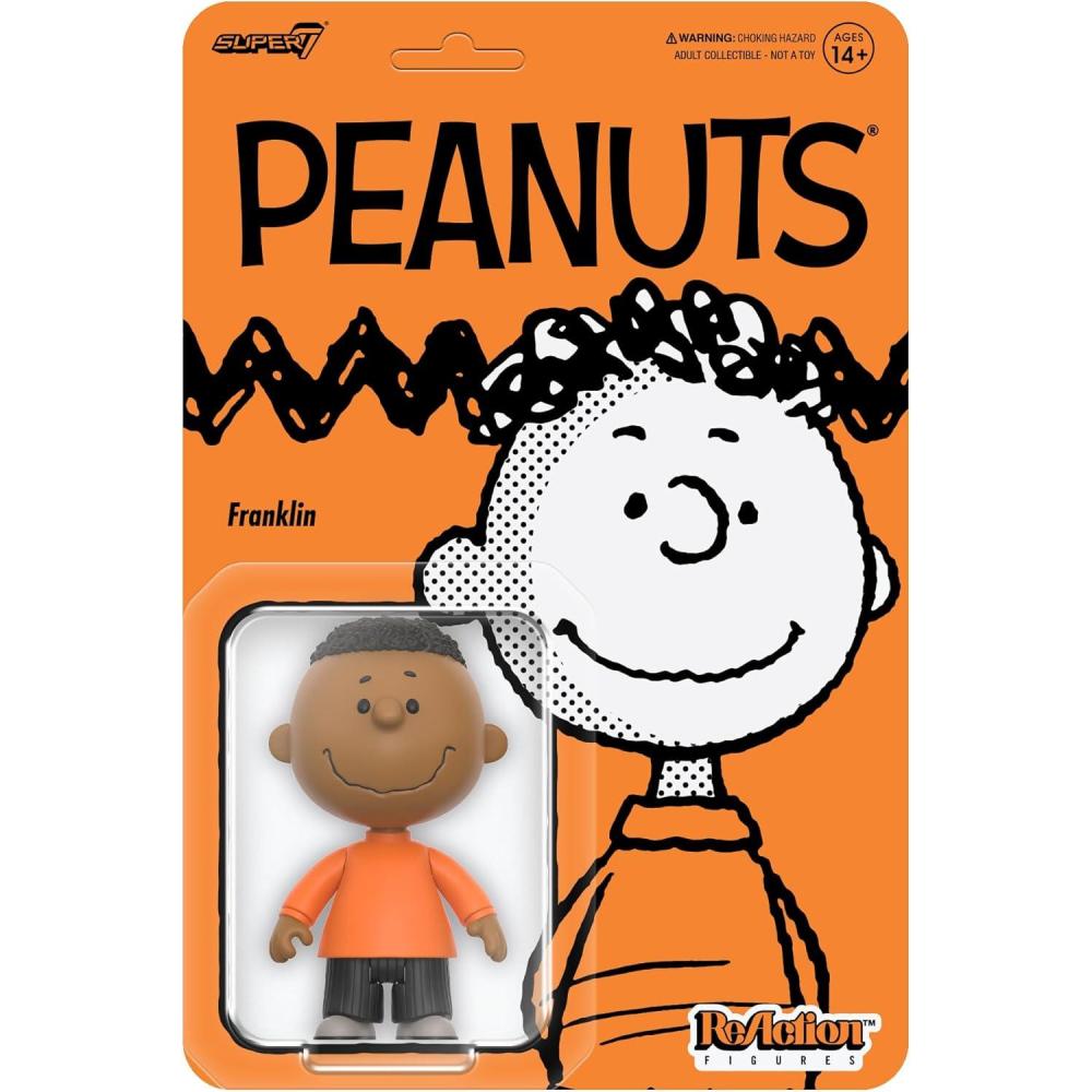 image:imageSuper7 Peanuts Franklin Reaction Figure  375 Peanuts Action Figure Classic Cartoon Collectibles and Retro ToysFranklin