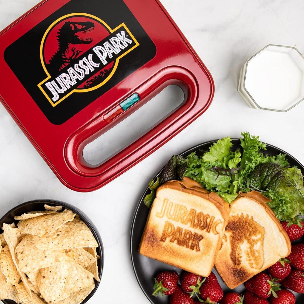 image:imageUncanny Brands Peanuts Grilled Cheese Maker  Make Snoopy and Woodstock Sandwiches  Kitchen ApplianceJurassic Park