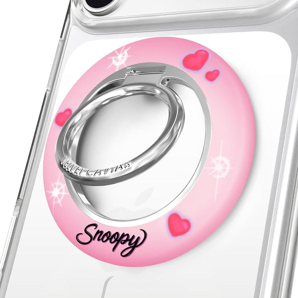 image:imageVELVET CAVIAR Compatible with MagSafe Phone Grip 20  Cute Magnetic Ring Holder  Finger Loop Kickstand  Pop On Accessory for iPhone 17 16 15 14 13 12  Snoopy Be MineSnoopy Be Mine