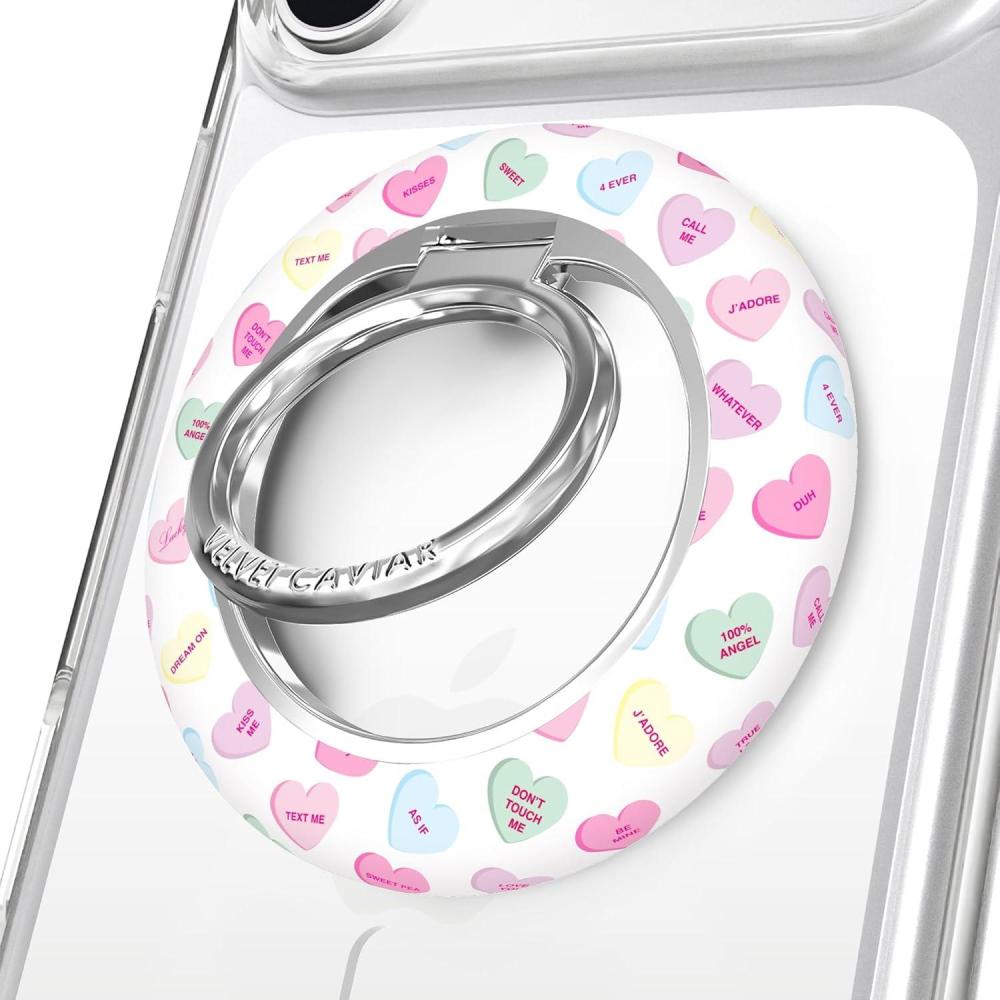 image:imageVELVET CAVIAR Compatible with MagSafe Phone Grip 20  Cute Magnetic Ring Holder  Finger Loop Kickstand  Pop On Accessory for iPhone 17 16 15 14 13 12  Snoopy Be MineSweet Hearts