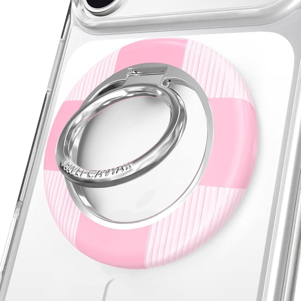 image:imageVELVET CAVIAR Compatible with MagSafe Phone Grip 20  Cute Magnetic Ring Holder  Finger Loop Kickstand  Pop On Accessory for iPhone 17 16 15 14 13 12  Snoopy Be MinePink Checkered