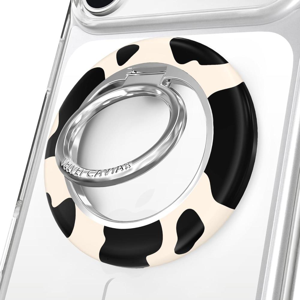 image:imageVELVET CAVIAR Compatible with MagSafe Phone Grip 20  Cute Magnetic Ring Holder  Finger Loop Kickstand  Pop On Accessory for iPhone 17 16 15 14 13 12  Snoopy Be MineCow Print